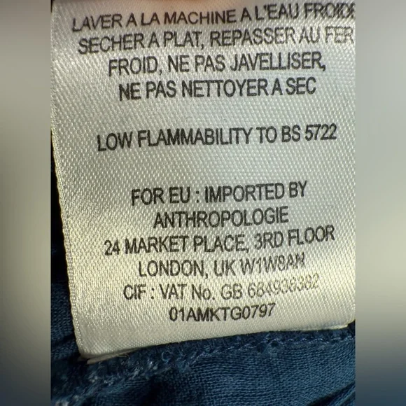 Anthropologie THML Navy Embroidered Pom‎ Pom Romper – Size XS - Picture 6 of 6